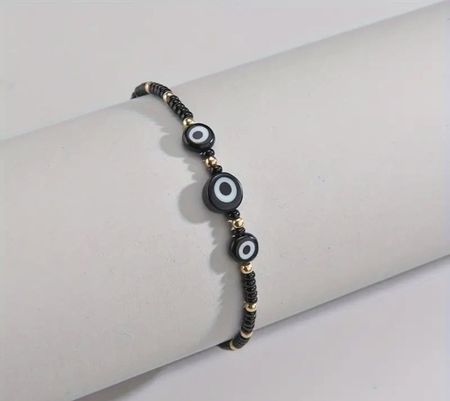 Fotlänk evil eye svart