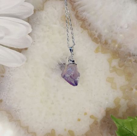 Angel aura ametist halsband