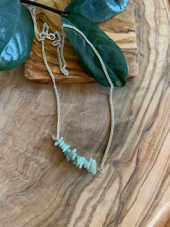 Halsband med grön Aventurin kristaller