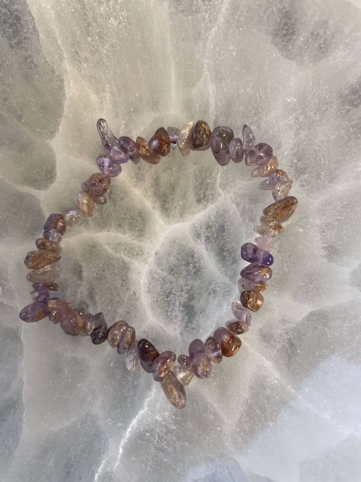 Kristallarmband chips kristaller Ametrin