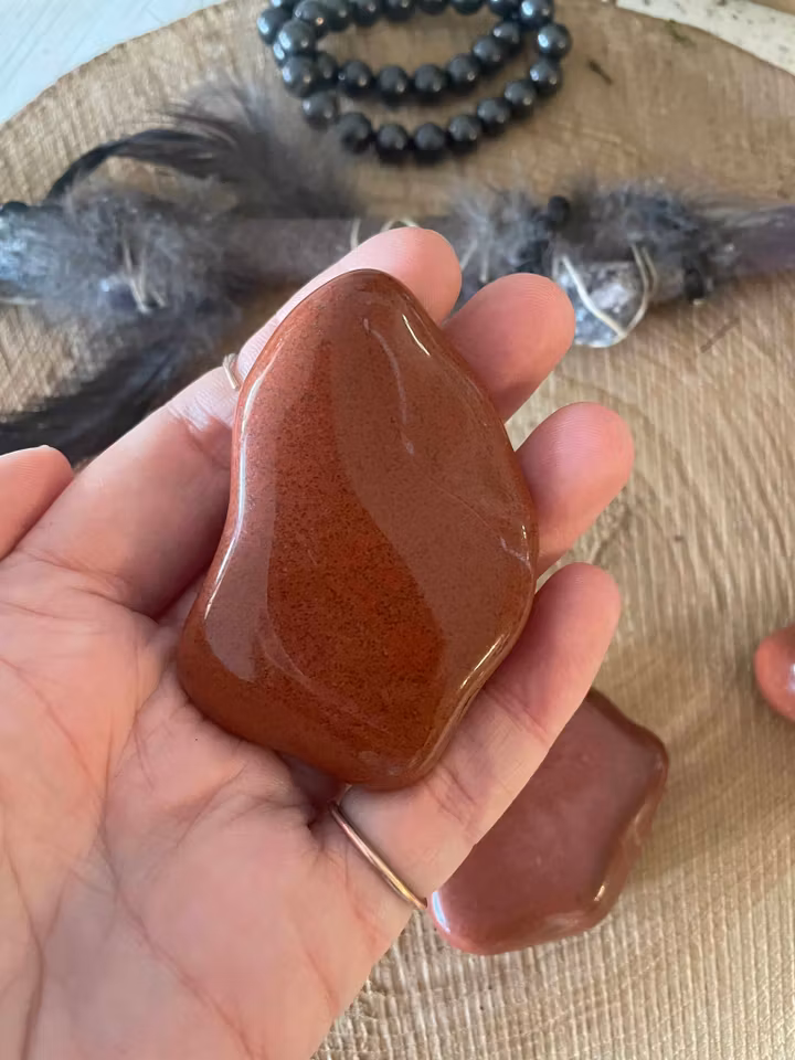 Röd Jaspis handsten