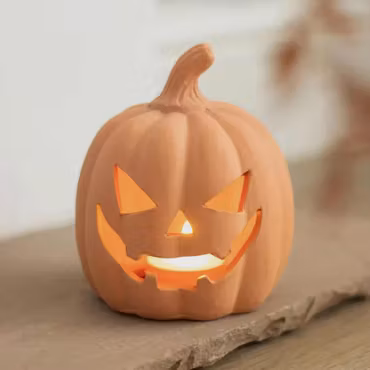 Ljuslykta Halloween pumpa ( terrakotta )