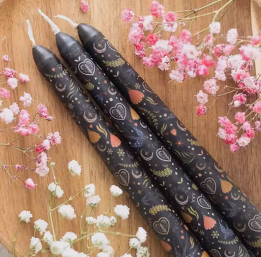 3 pack mörka kronljus nordisk folklore