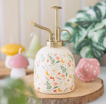 Blomspruta keramisk med skogstryck