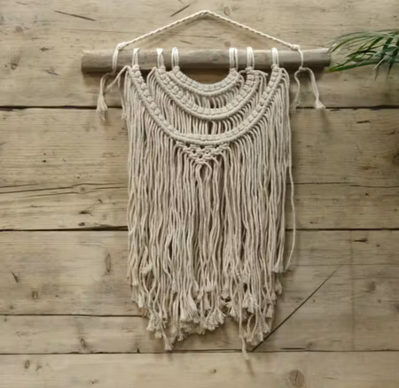 Väggdekoration makramé boho