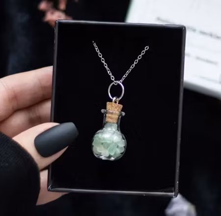 Magisk flaska halsband Grön aventurin