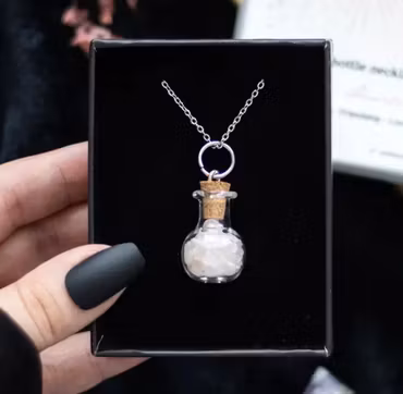 Magisk flaska halsband Rosenkvarts