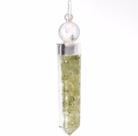 Orgonit hänge med Peridot och kvartskula