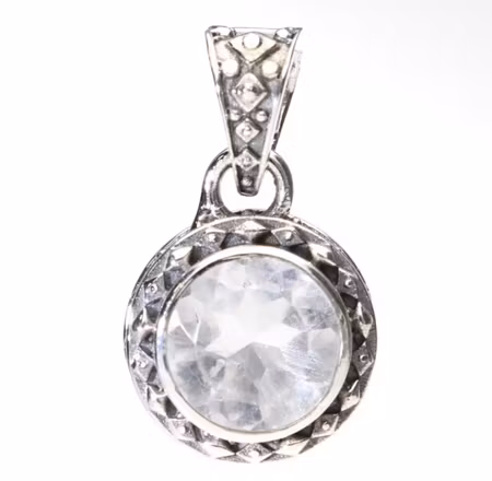 Hänge Bergkristall i 925 silver
