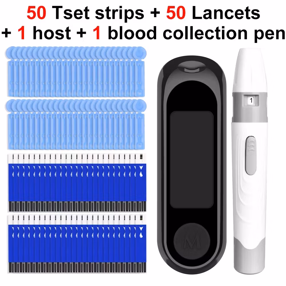 Blodsockermätare Kit – Diabetes Testset med 50 Teststickor & Snabbt Resultat