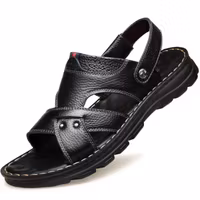 Herrsandaler i Äkta Läder – Halkfria & Bekväma för Sommar & Strand