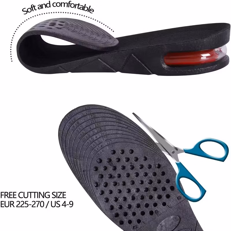 Justerbara Höjdinlägg med Luftkudde – Sulor för Extra Längd 3–9 cm