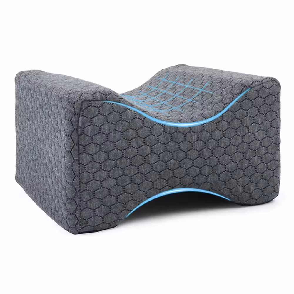Ortopedisk Knäkudde i Memory Foam – För Rygg, Höft & Ben | Perfekt för Sidliggande & Gravida