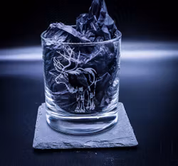 Graverat Whiskeyglas Renen