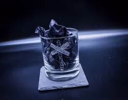 Graverat Whiskeyglas Ledkrysset