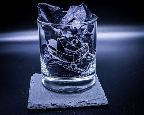 Graverat Whiskeyglas ockelbo 300