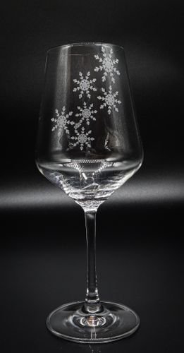 Graverat vinglas Snöflingan