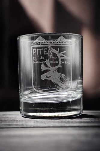 Graverat Whiskeyglas Piteå