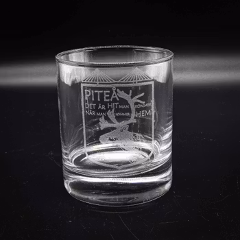Graverat Whiskeyglas Piteå