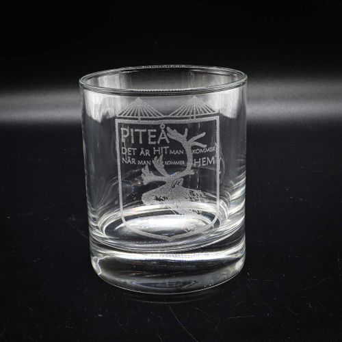 Graverat Whiskeyglas Piteå