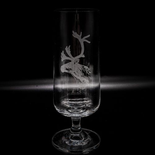 Graverad Ölglas Ren