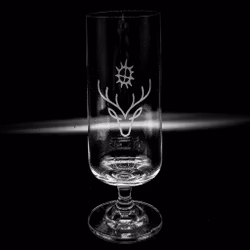 Graverad Ölglas Solren