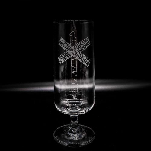 Graverad Ölglas Ledkryss