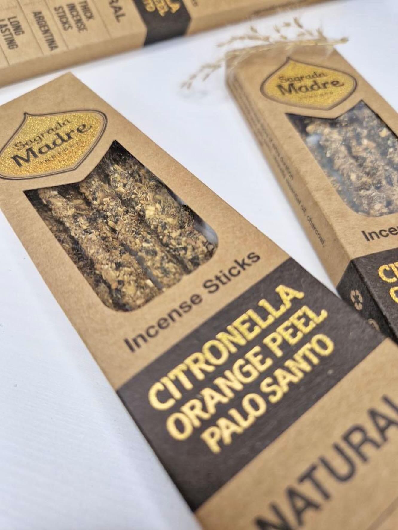 Ekologiska rökelser med doft av citronella och apelsin Sagrada Madre