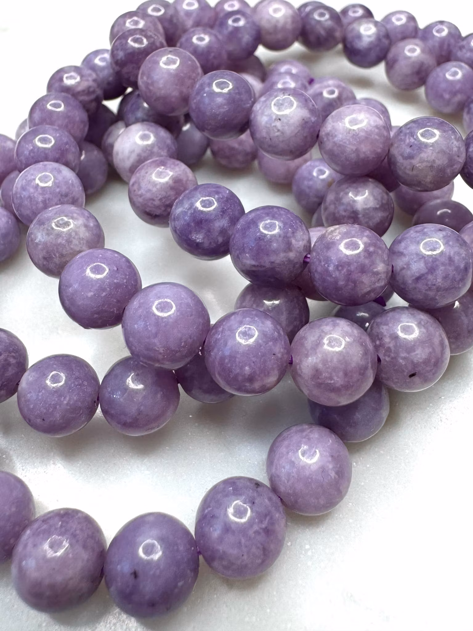 Armband i lepidolit 8 mm