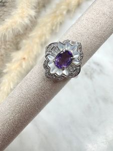 Silverring med ametist
