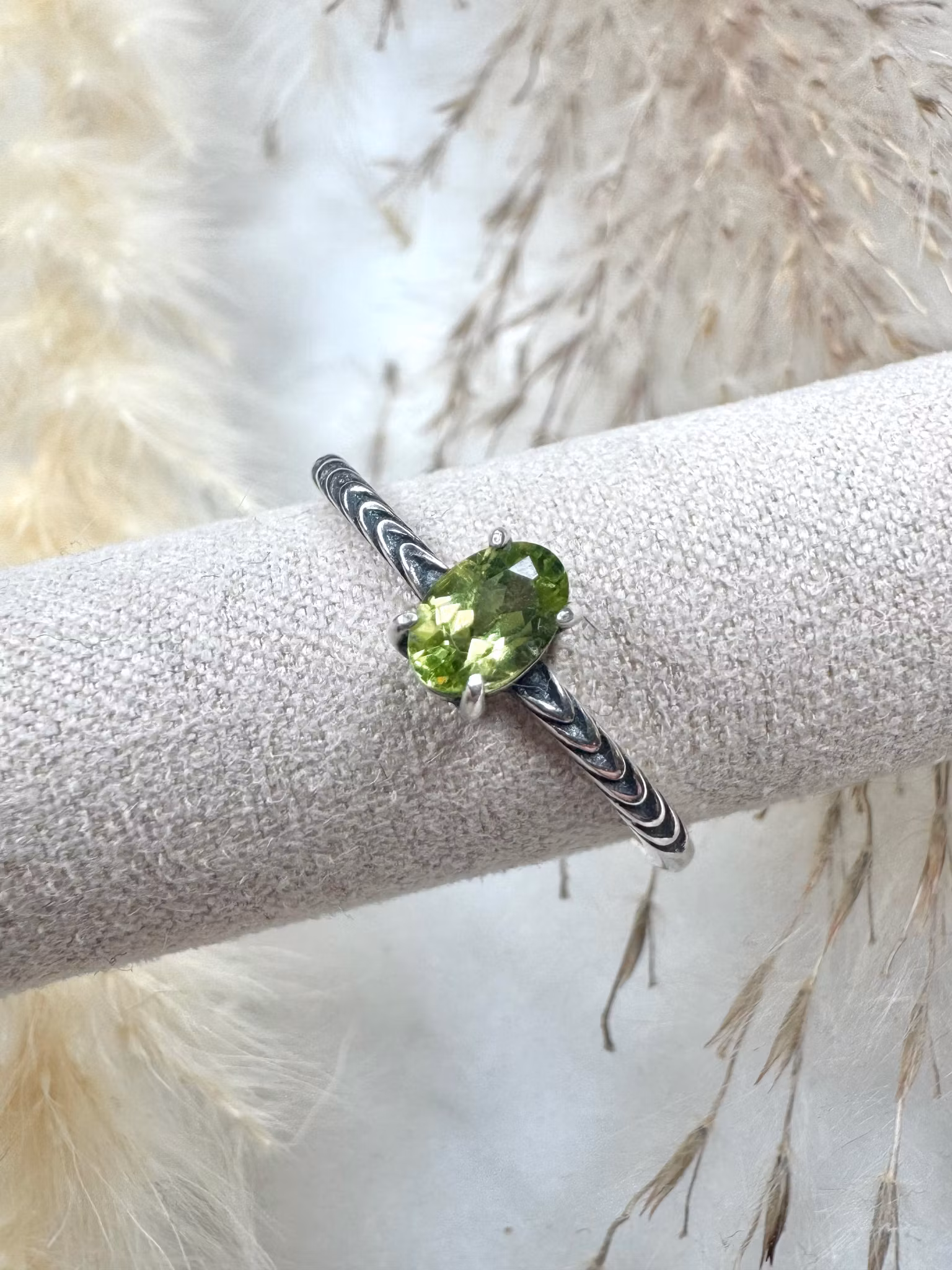 Silverring med peridot