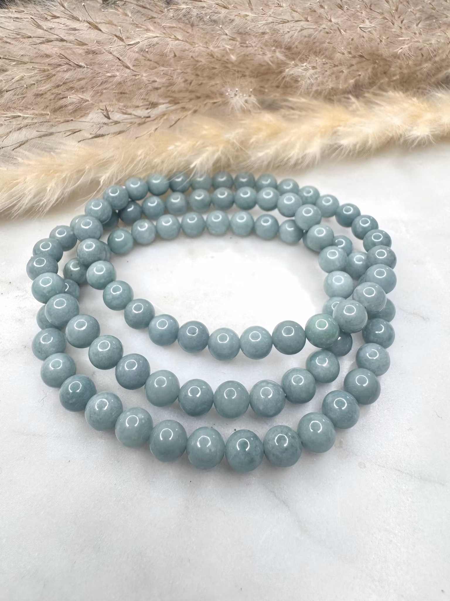 Blå jade 6 mm