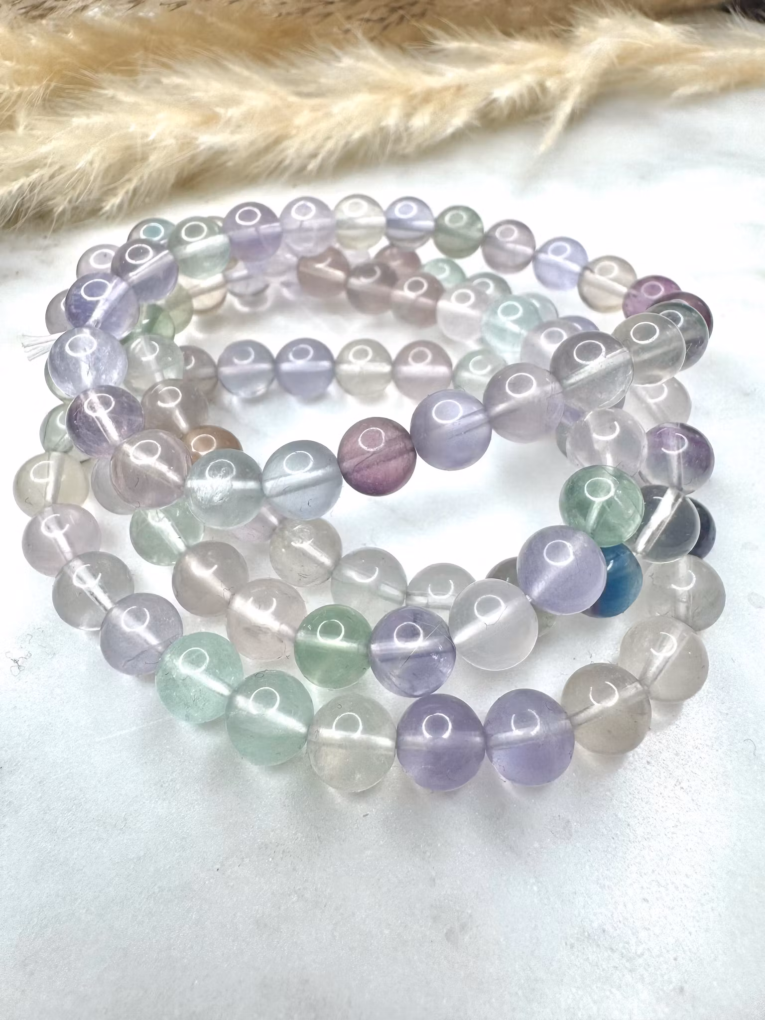 Fluorit 8 mm (D) armband kristall