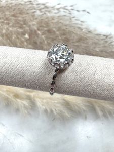 Silverring i moissanite