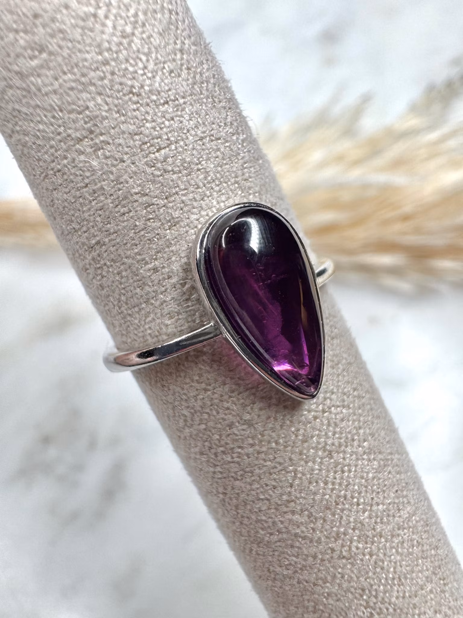 Silverring med granat