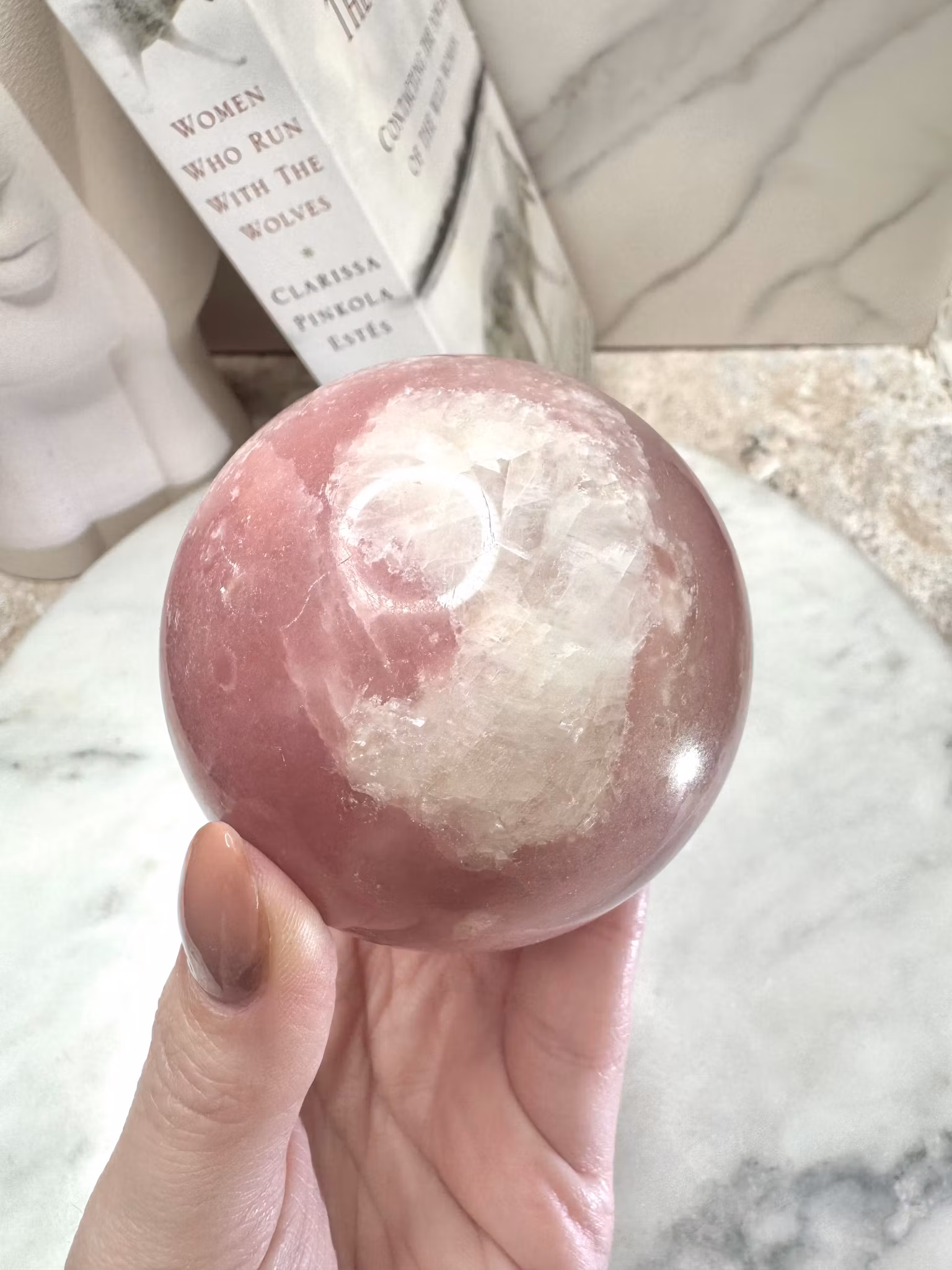 Klot i rosa opal