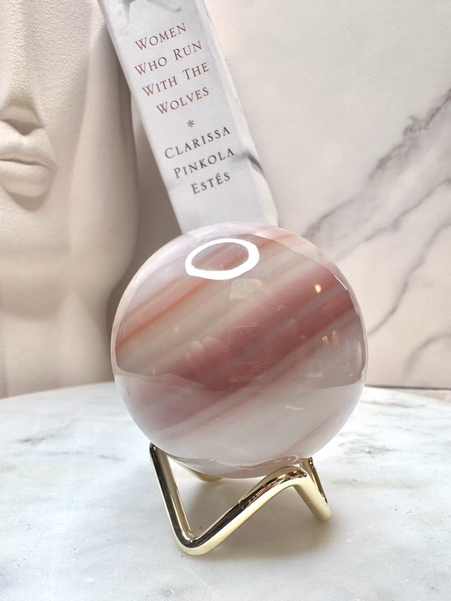 Klot i rosabandad onyx A