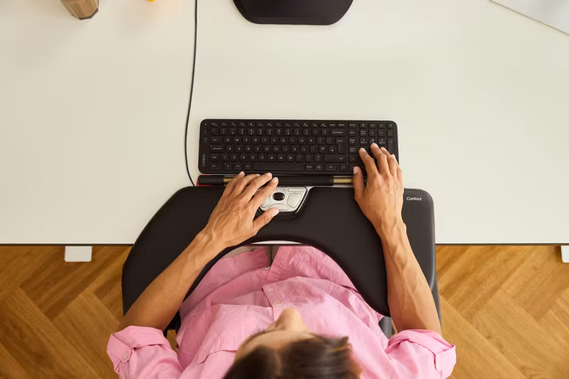 Contour Design RollerMouse Red Max trådbunden ergonomisk mus med armstöd Svart/Röd