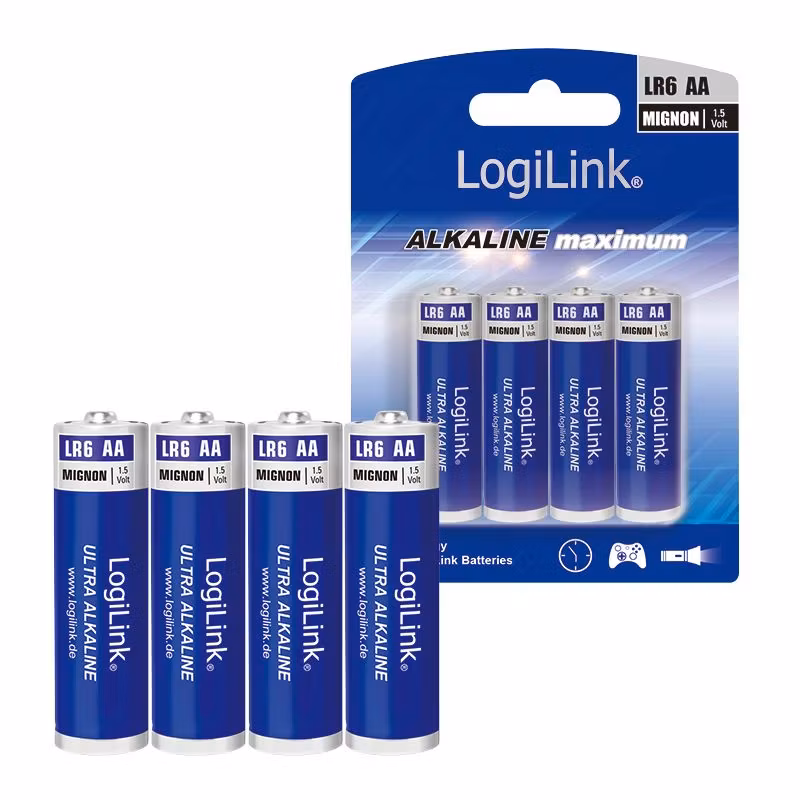 LogiLink Ultra Power LR6B4 AA Alkaliska Batterier 1 700 mAh 4-pack