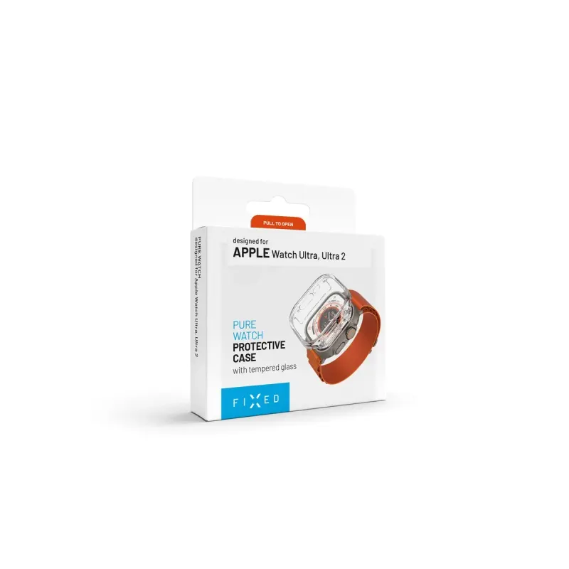 FIXED Pure Skyddsfodral med härdat glas för Apple Watch Ultra 49 mm Clear