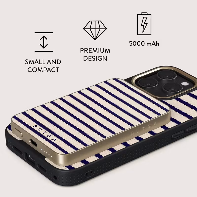 Burga Old Money 5 000 mAh MagSafe Powerbank Guld