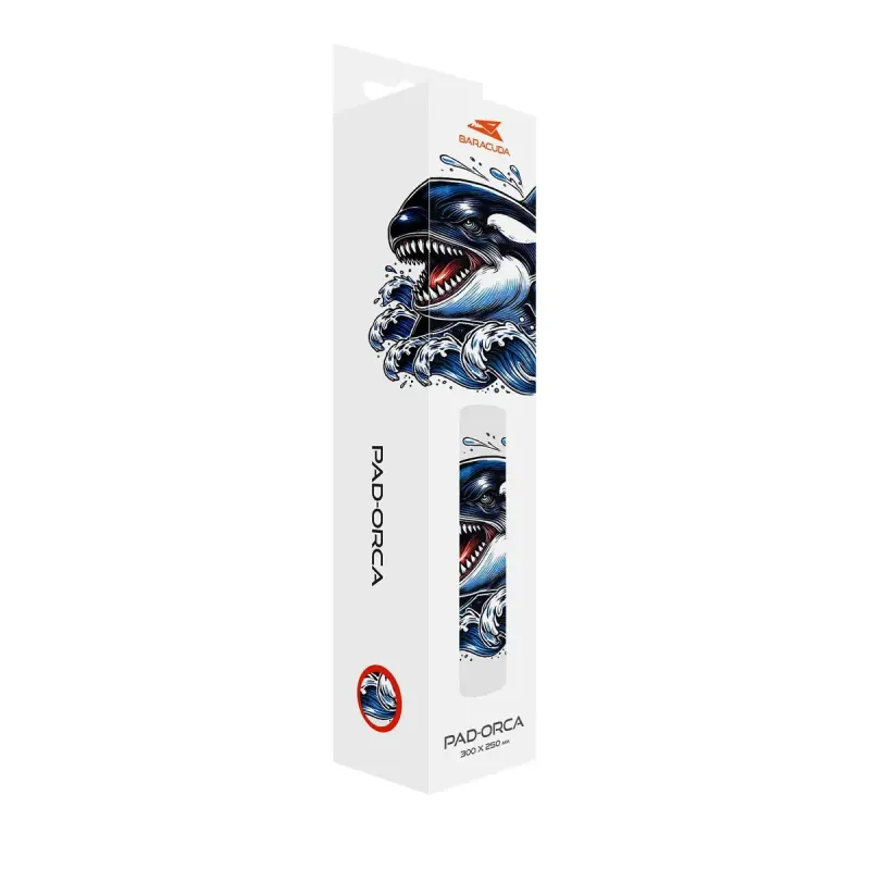 Baracuda ORCA M Gamingmusmatta 300 × 250 mm Svart/Röd