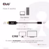 Club 3D CAC-1333 HDMI till USB-C-adapterkabel 4K 60 Hz 22 cm Svart