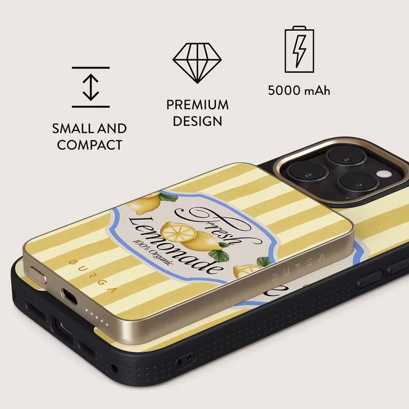 Burga Frizzante 5 000 mAh MagSafe Powerbank Guld