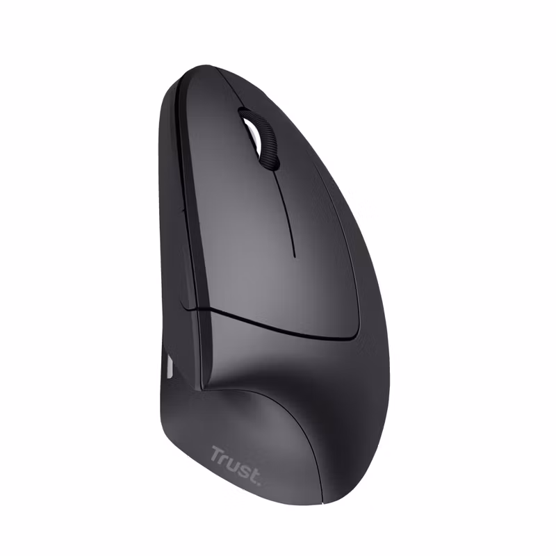 Trust Verto 22879 Ergonomisk Vertikal Trådlös Mus 2,4 GHz Svart
