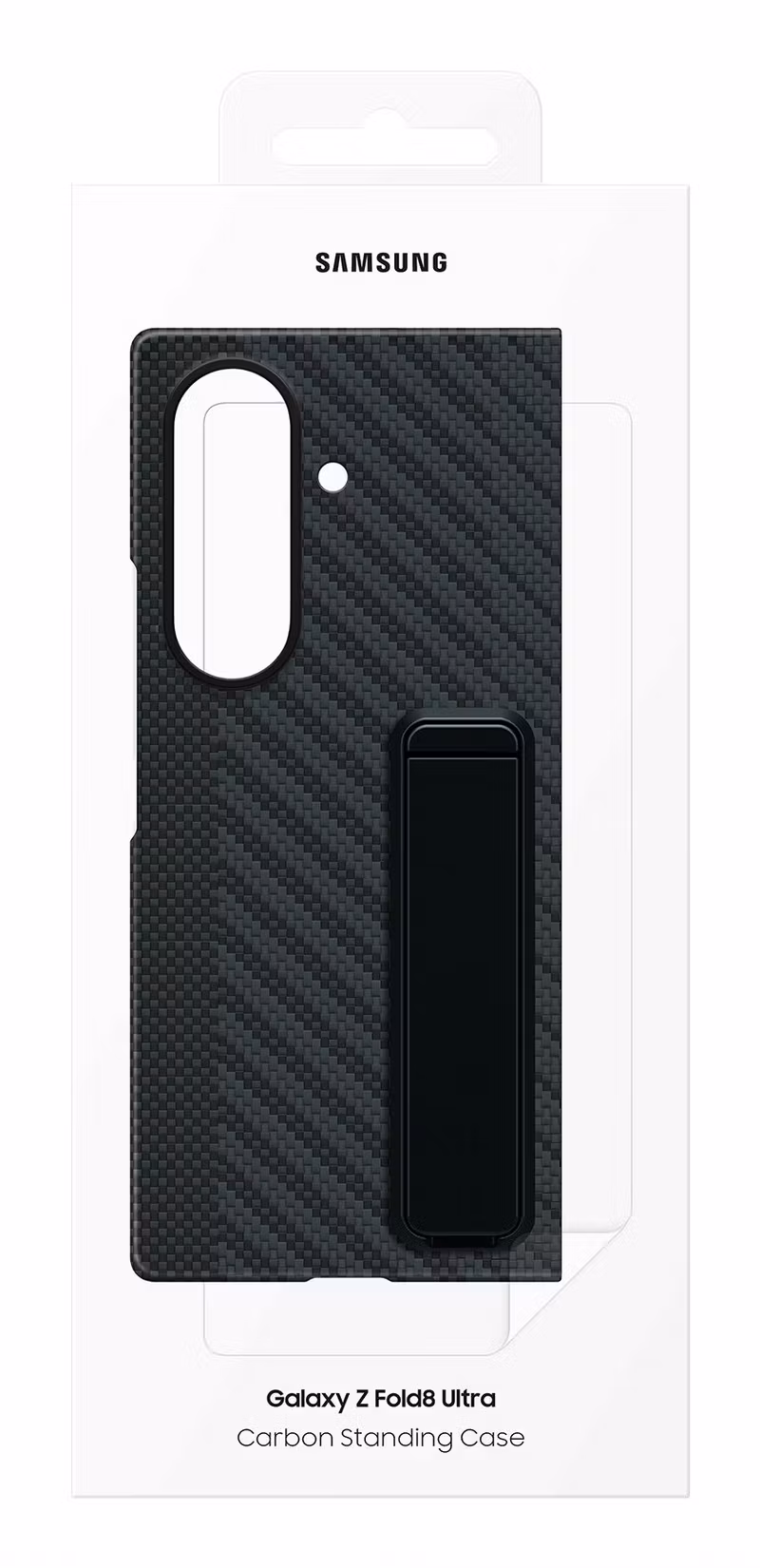 Samsung Galaxy Z Fold8 Ultra Carbon Standing Case skal med ställ Black