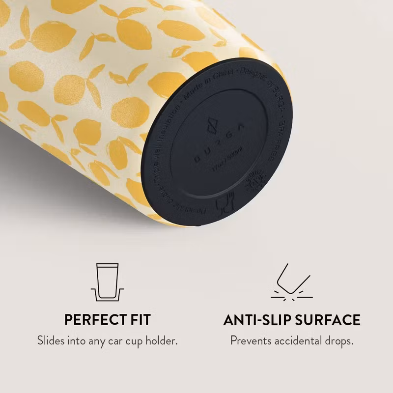 Burga Lemon Tart 500 ml Termosmugg med lock och sugrör i rostfritt stål