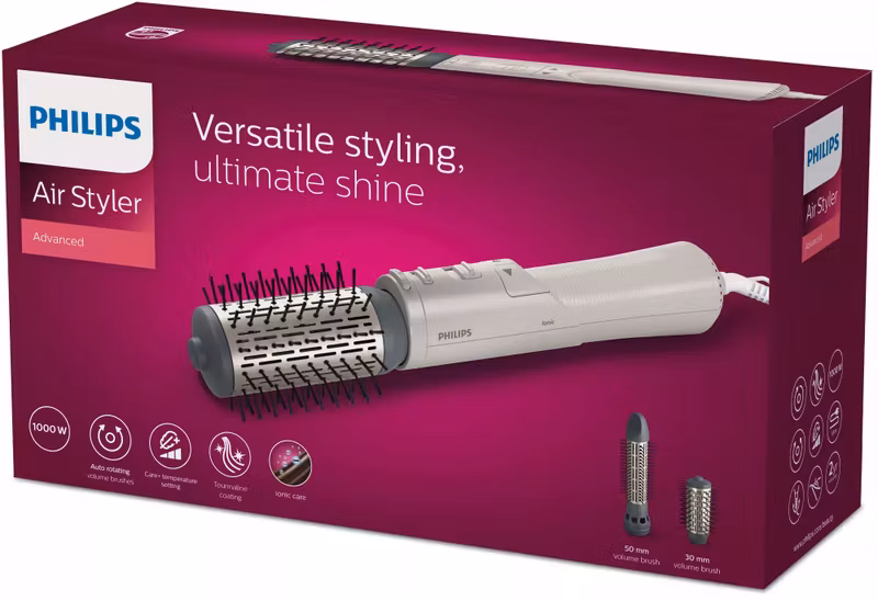 Philips 7000 Series BHA710/00 Roterande varmluftsborste 1 000 W Silky white/shell metallic