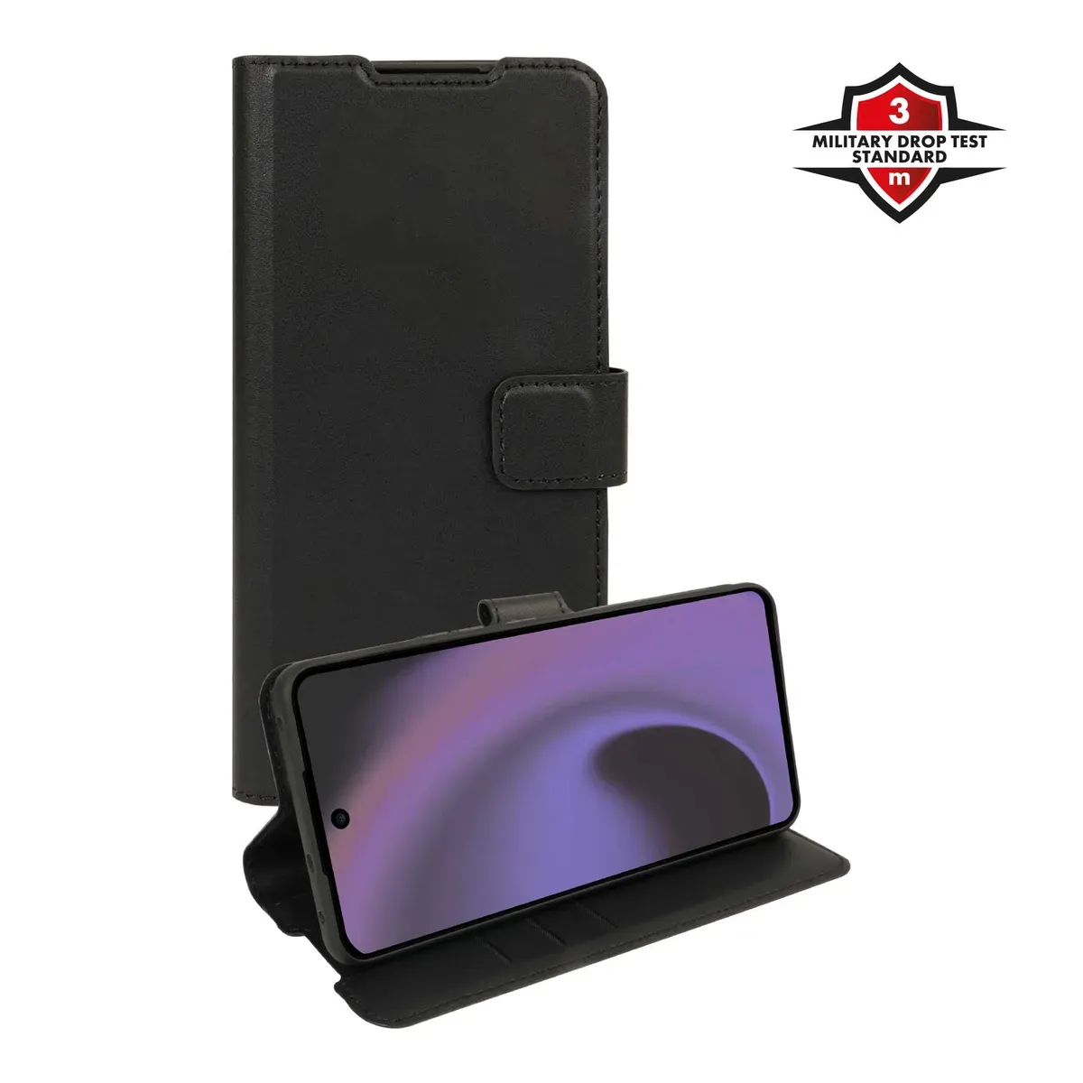 X2O Classic Wallet Plånboksfodral för Realme 16 Pro+ Svart