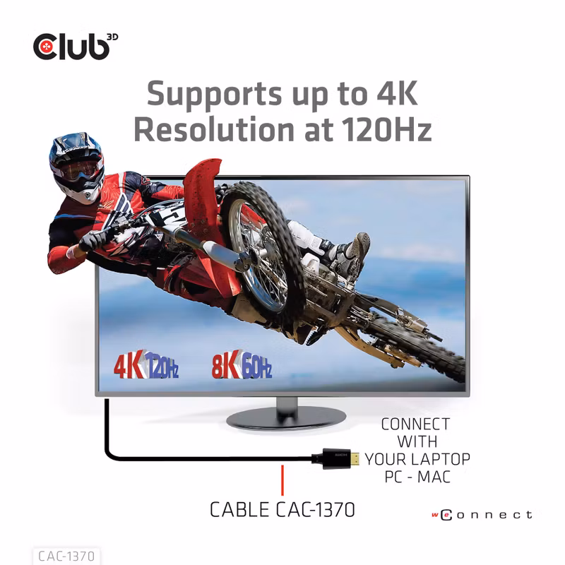 Club 3D CAC-1370 HDMI 2.1 Ultra High Speed HDMI-kabel 1,5 m Svart